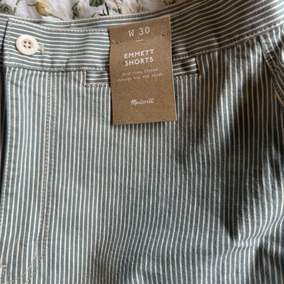 Madewell The Denim Emmett Short in Yarn-Dyed Stripe: Welt Pocket Edition NWT - Picture 7 of 10